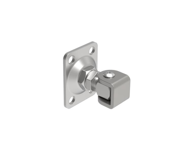 Edelstahl Torscharnier mit Platte 100x100mm M20
