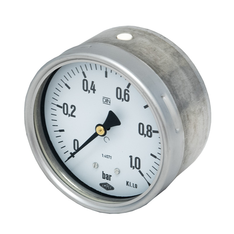 Edelstahlmanometer Ø 100