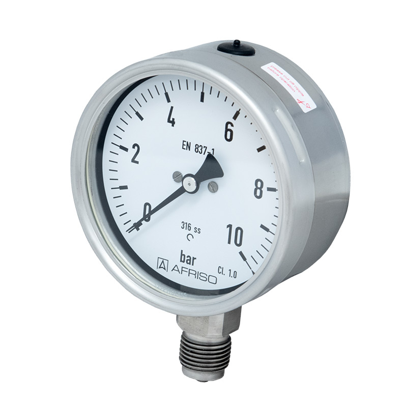Edelstahlmanometer Ø 100