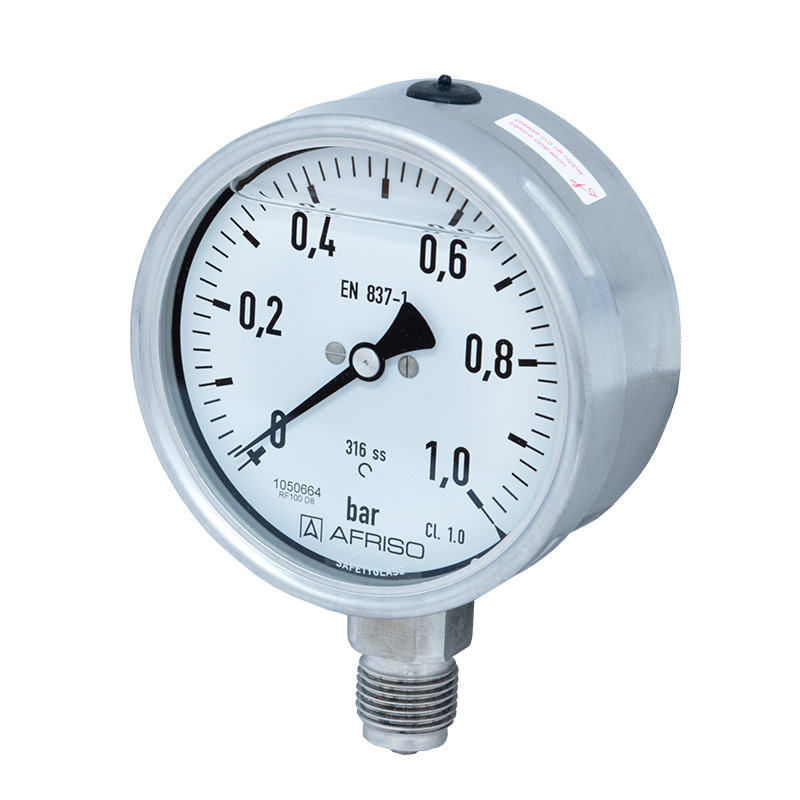 Edelstahlmanometer Ø 100