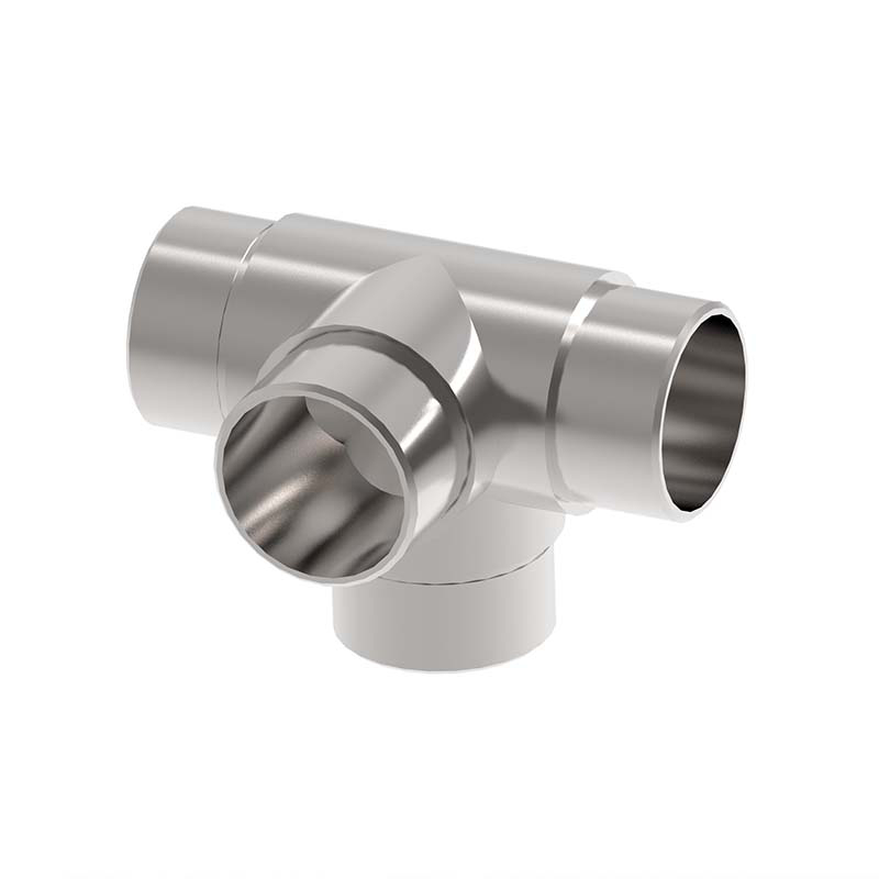 Mehrrichtungsverbinder für Rundrohre aus Edelstahl 42,4x2,00 mm