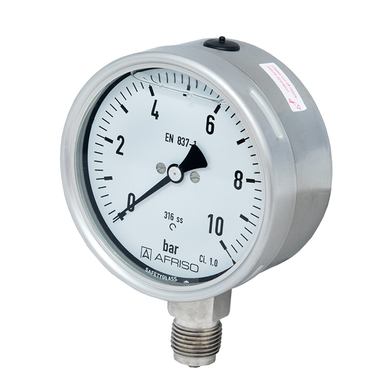 Edelstahlmanometer Ø 100