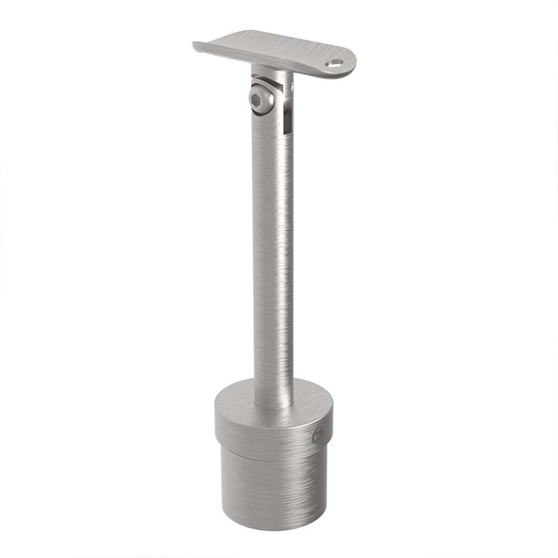 Handlaufstütze für Edelstahl Rundrohr höhenverstellbar 42,4 mm