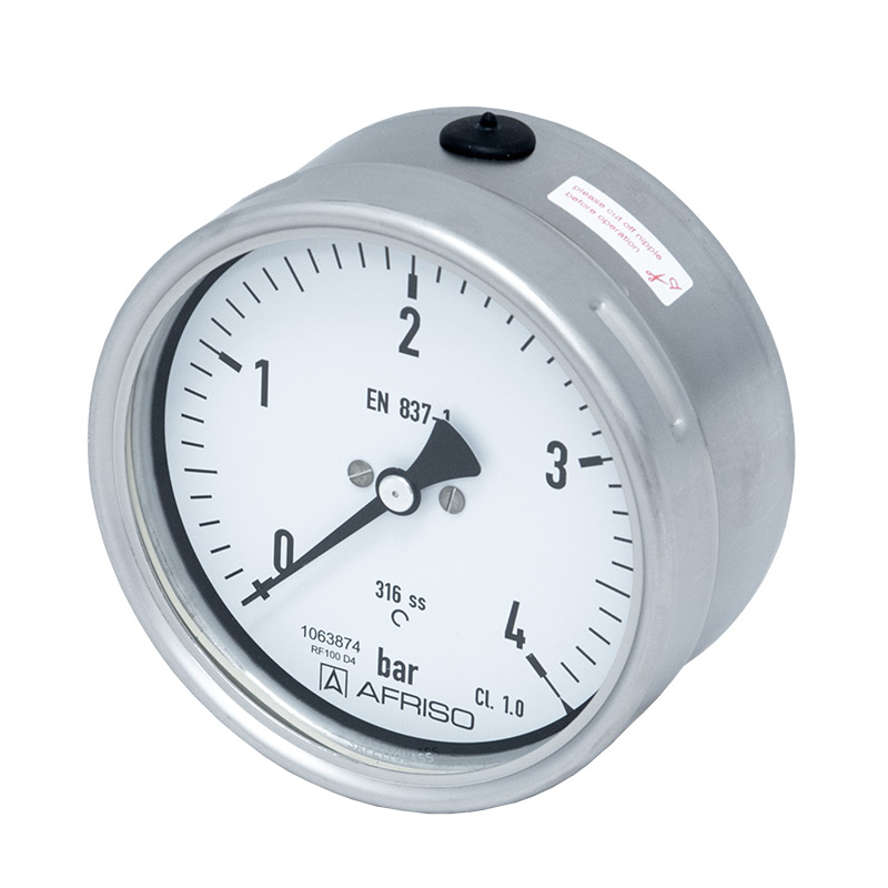 Edelstahlmanometer Ø 100