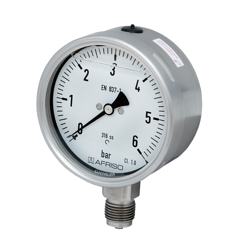 Edelstahlmanometer Ø 100