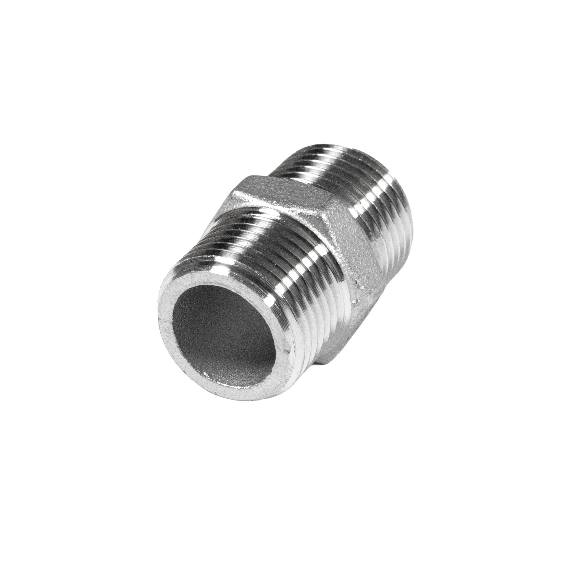 6-kt. Doppelnippel V4A BSPP 1/2" DIN EN ISO 228-1