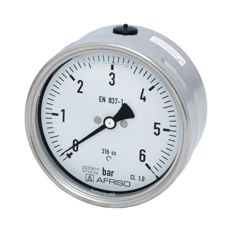 Edelstahlmanometer Ø 100