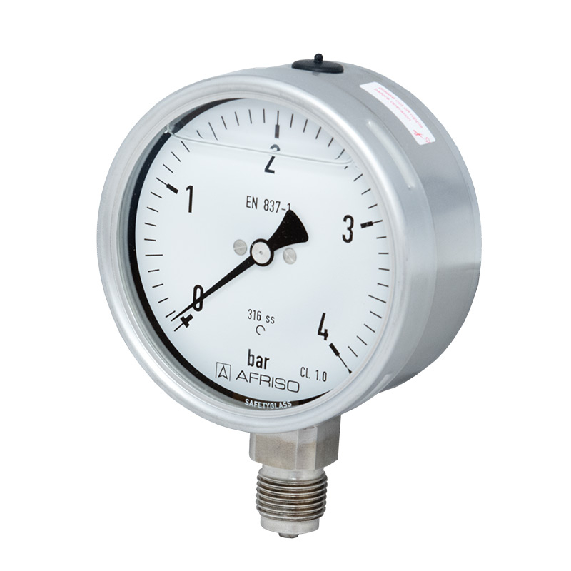 Edelstahlmanometer Ø 100