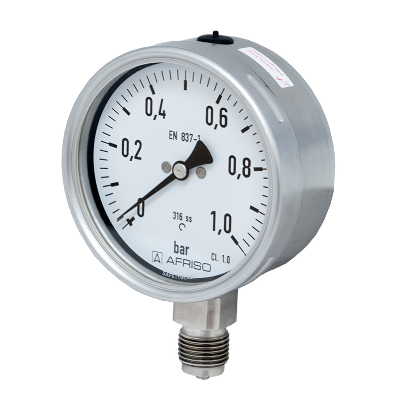 Edelstahlmanometer Ø 100