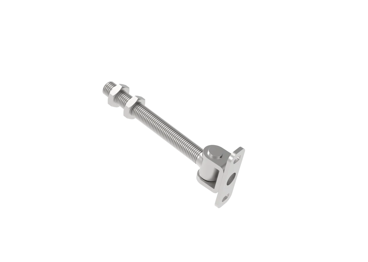 Edelstahl Torscharnier M16 V2A - blank