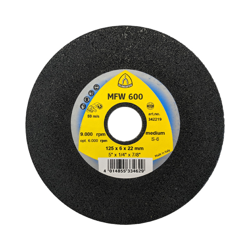 MFW 600 Kompaktscheiben 125 x 6 x 22 mm Medium Siliziumkarbid MFW 600 Kompaktscheiben 125 x 6 x 22 mm Medium Siliziumkarbid