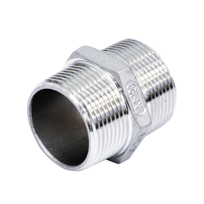 6-kt. Doppelnippel V4A