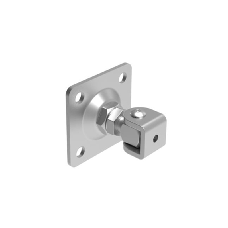 Edelstahl Torscharnier mit Platte 80x80 mm M16