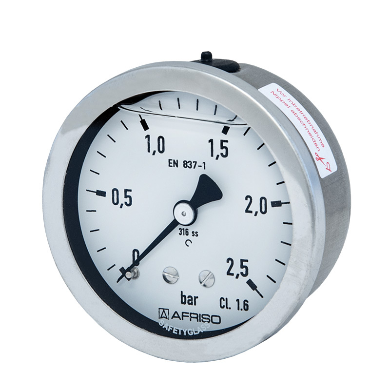 Edelstahlmanometer Ø 63