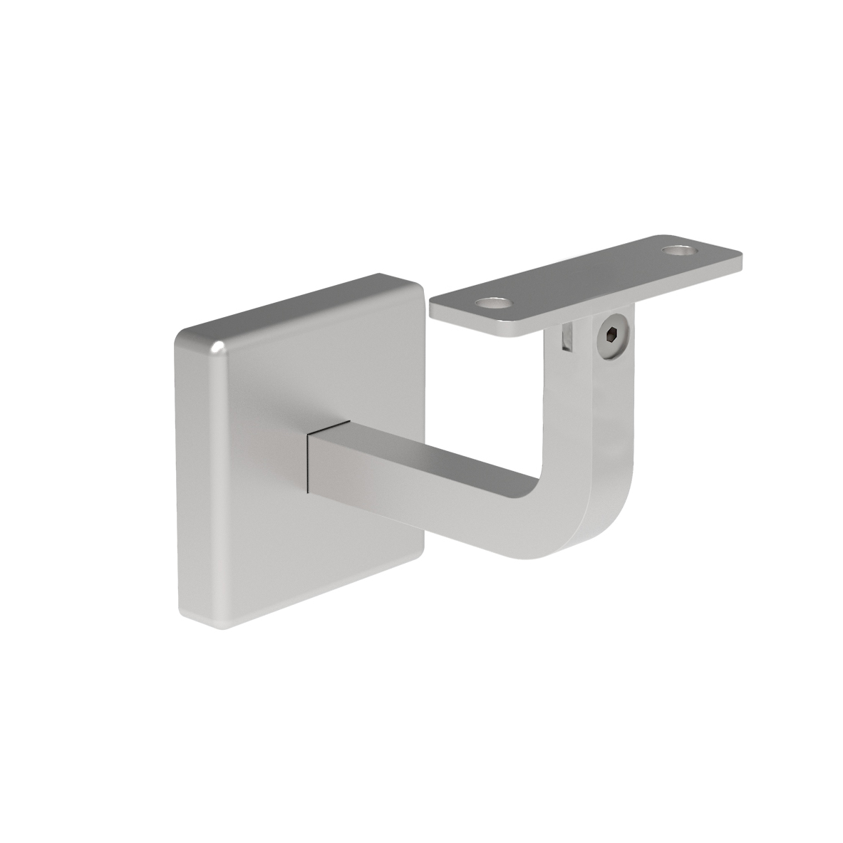 Handlaufhalter für Edelstahl Vierkantrohre höhenverstellbar