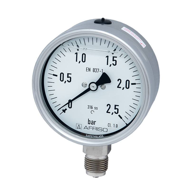 Edelstahlmanometer Ø 100