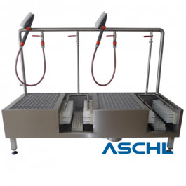 Stiefelwaschanlage Senior 1500x550mm, Edelstahl V2A