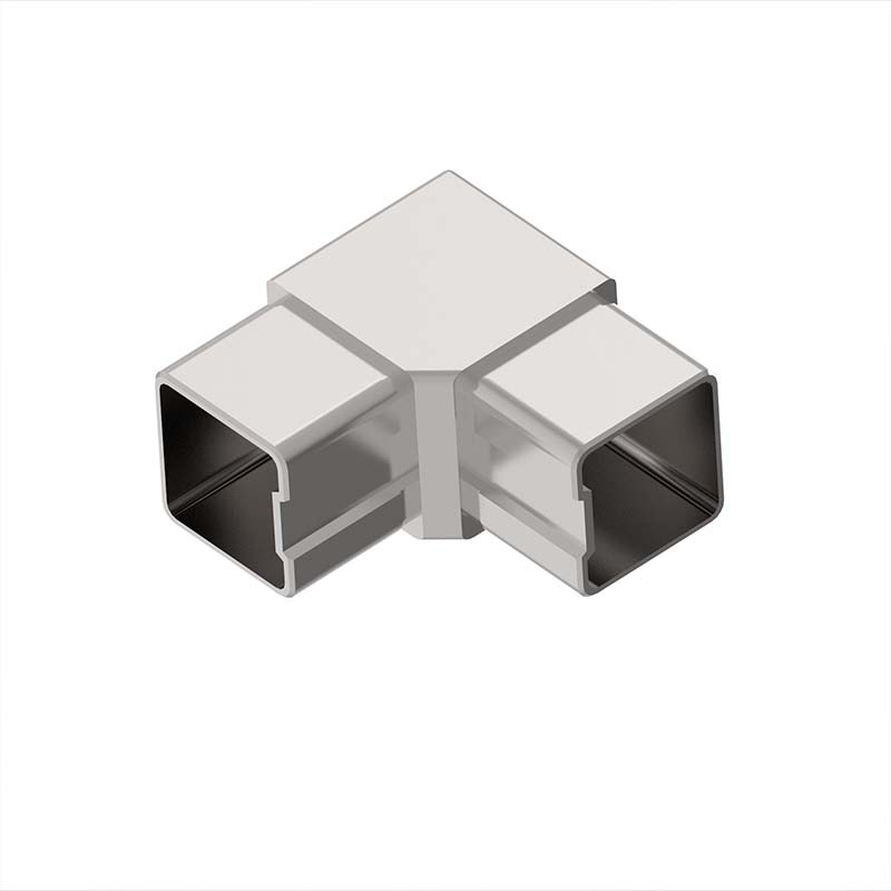 Winkel 90° für Edelstahl Vierkantrohre 40 x 40 x 2 mm